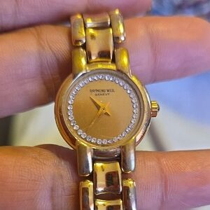 Raymond Weil Women's Gold Watch with Crystal Accents
